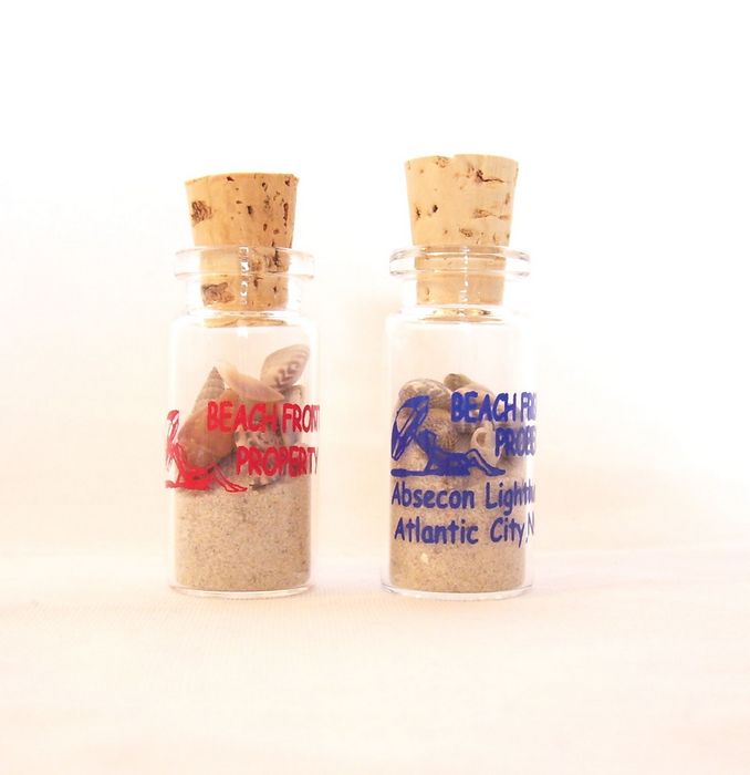 NGH107S Beach Front Property in Mini Glass Bottle